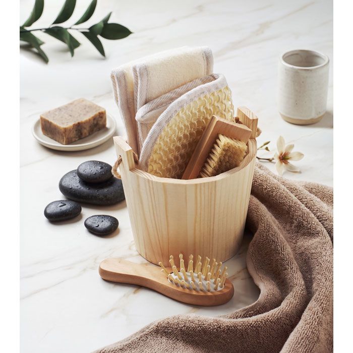  Coffret de bain baquet en bois