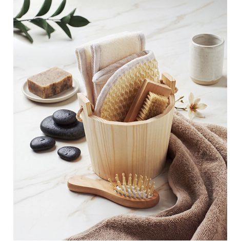 Coffret de bain baquet en bois