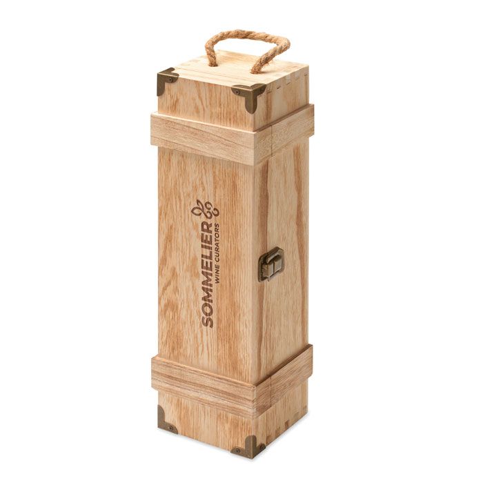 Coffret à vin en paulownia