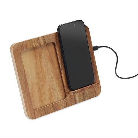  Cadre acacia et chargeur 15W