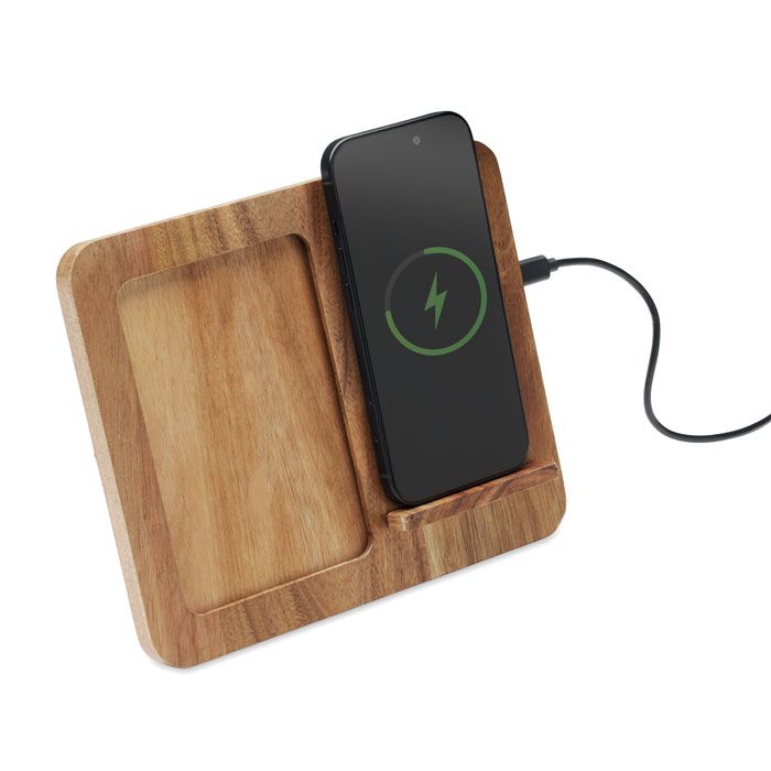  Cadre acacia et chargeur 15W