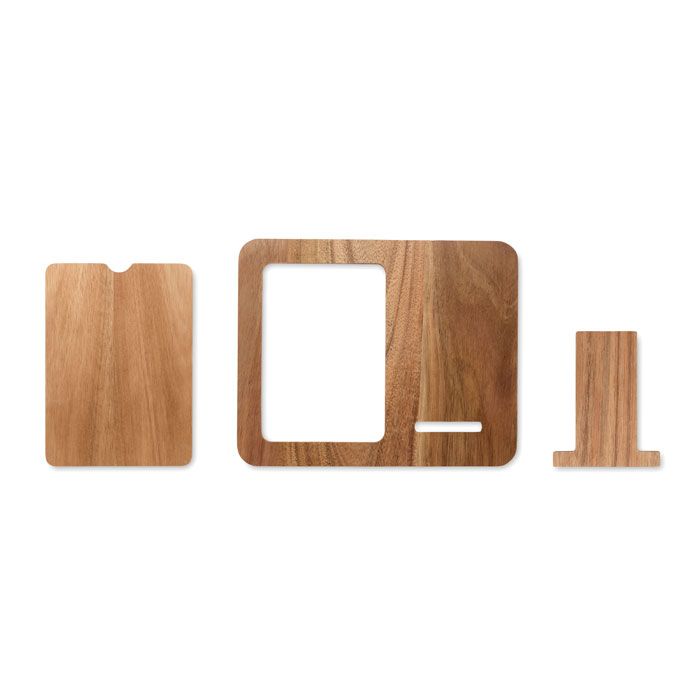  Cadre acacia et chargeur 15W