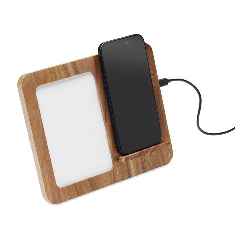  Cadre acacia et chargeur 15W