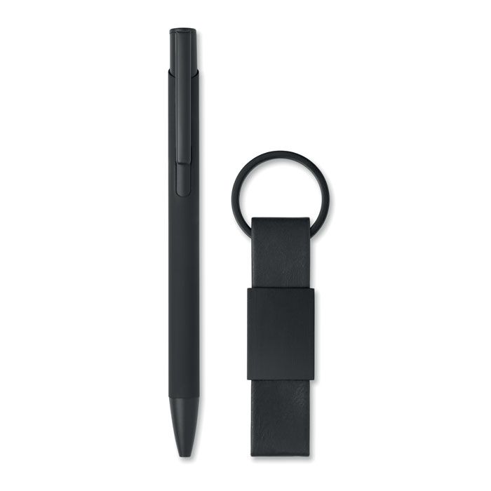  Set stylo à bille et porte-clés en
