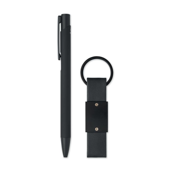 Set stylo à bille et porte-clés en