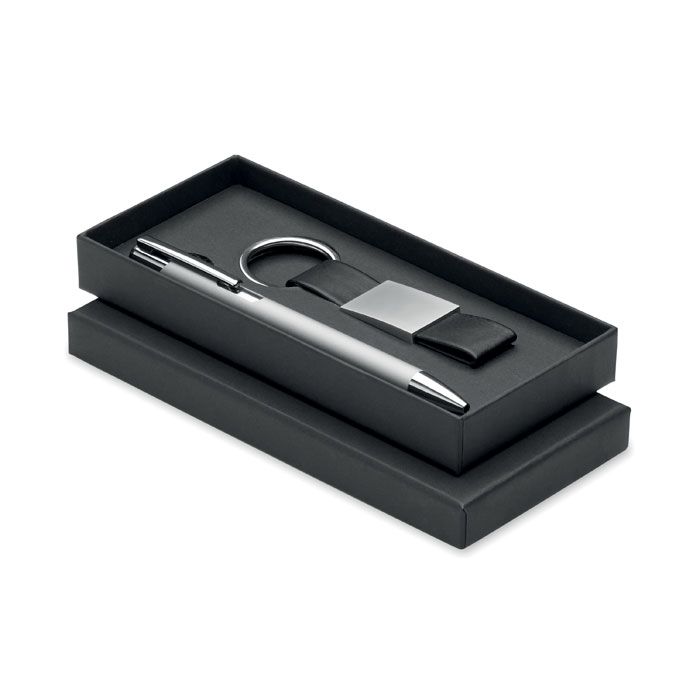  Set stylo à bille et porte-clés en