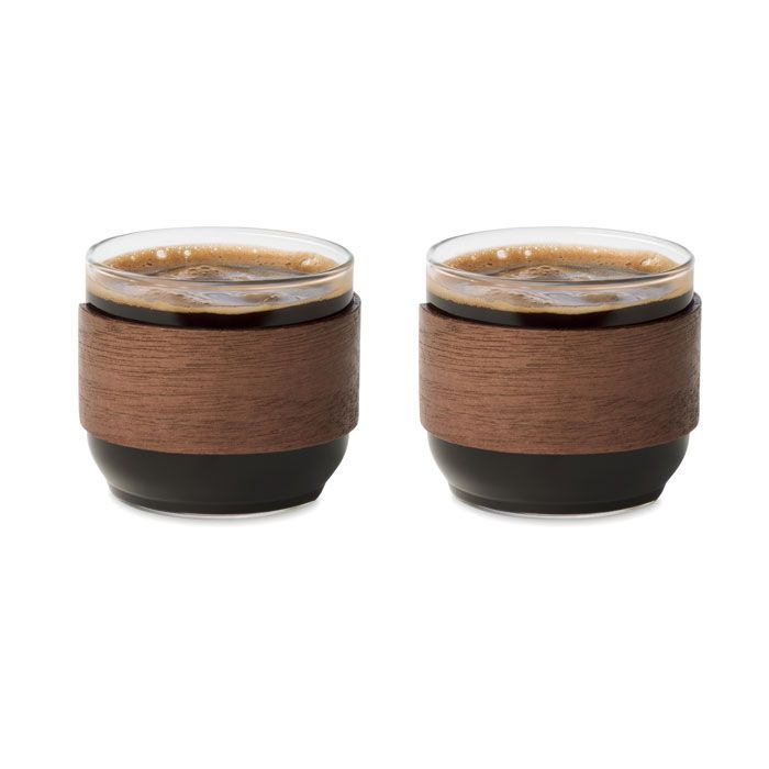  Set à café poignée en noyer