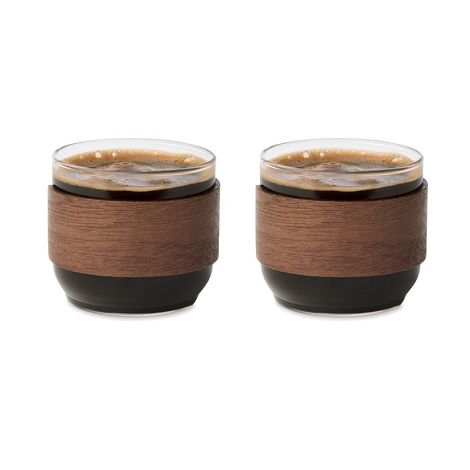  Set à café poignée en noyer