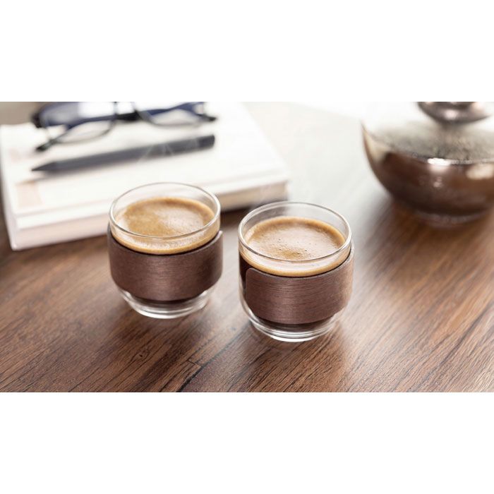  Set à café poignée en noyer