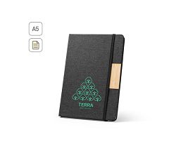 Cahier A5 à couverture rigide fabriquée à partir de tissu PET 100