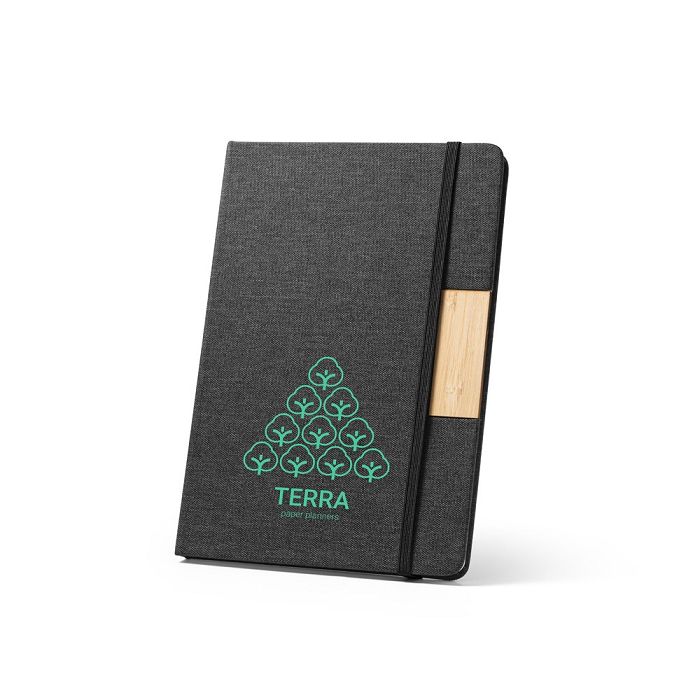  Cahier A5 à couverture rigide fabriquée à partir de tissu PET 100