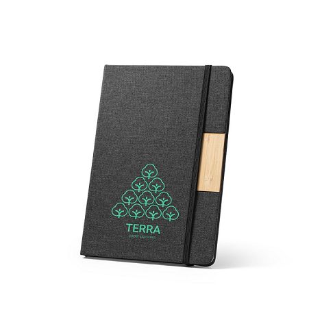  Cahier A5 à couverture rigide fabriquée à partir de tissu PET 100