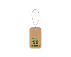 Étiquette rectangulaire fabriquée à partir de papier 100% recyclé