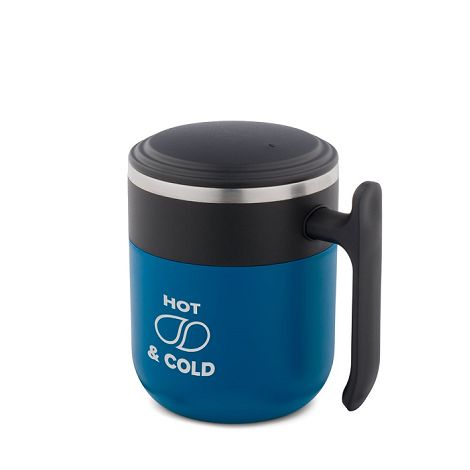  Mug de voyage avec paroi intérieure en acier inoxydable et finiti