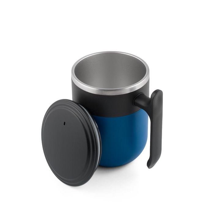  Mug de voyage avec paroi intérieure en acier inoxydable et finiti