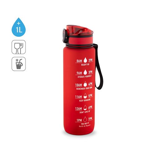  Bouteille en PET recyclé (100 % rPET), ornée de citations motivan