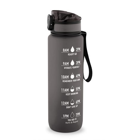  Bouteille en PET recyclé (100 % rPET), ornée de citations motivan