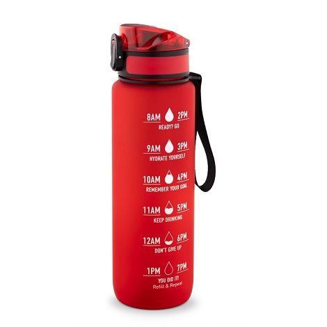  Bouteille en PET recyclé (100 % rPET), ornée de citations motivan