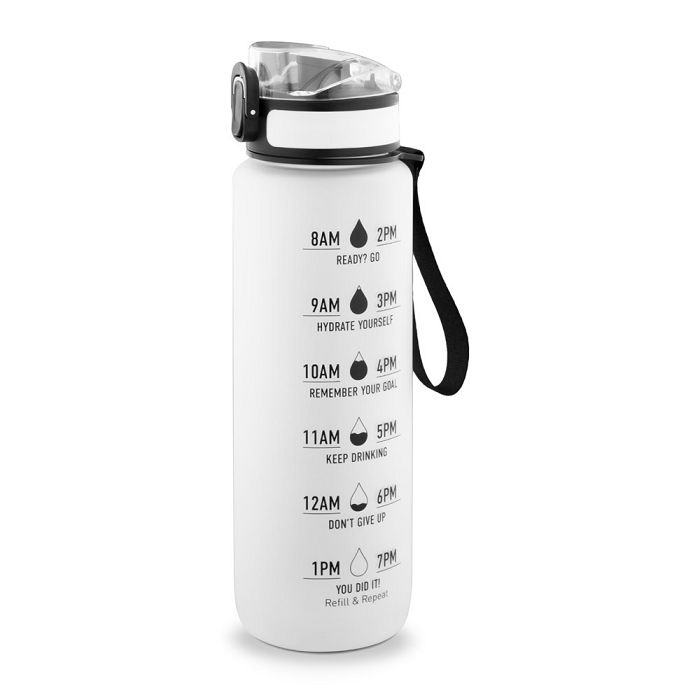  Bouteille en PET recyclé (100 % rPET), ornée de citations motivan