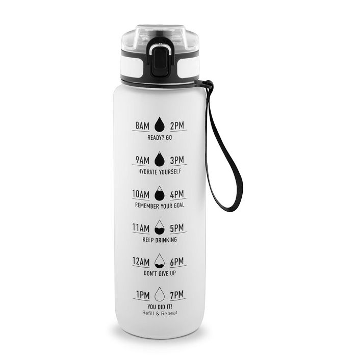  Bouteille en PET recyclé (100 % rPET), ornée de citations motivan