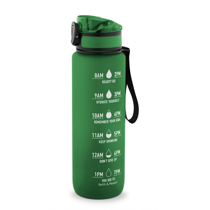  Bouteille en PET recyclé (100 % rPET), ornée de citations motivan