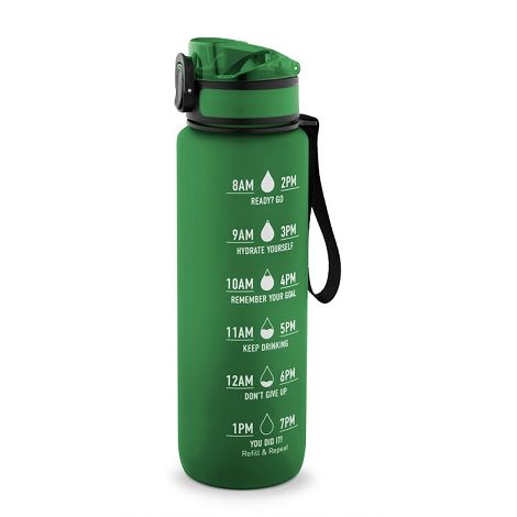  Bouteille en PET recyclé (100 % rPET), ornée de citations motivan