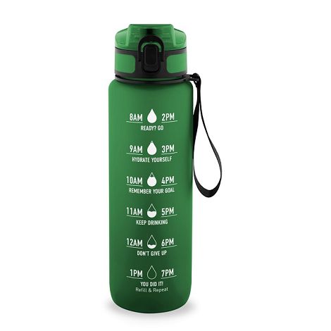  Bouteille en PET recyclé (100 % rPET), ornée de citations motivan