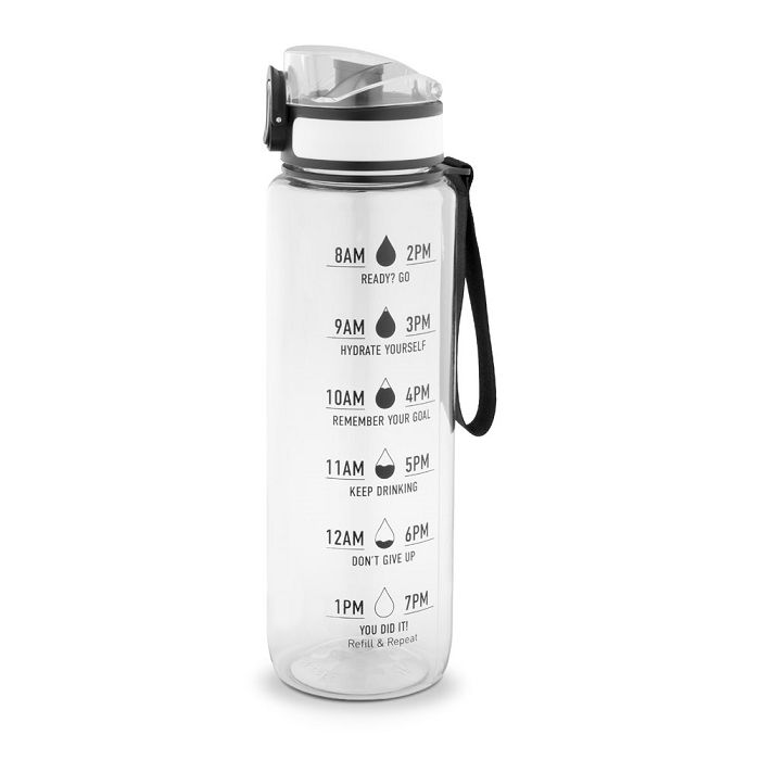  Bouteille en PET recyclé (100 % rPET), ornée de citations motivan