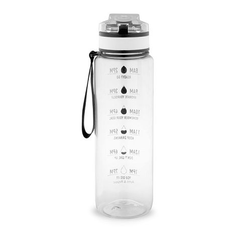  Bouteille en PET recyclé (100 % rPET), ornée de citations motivan