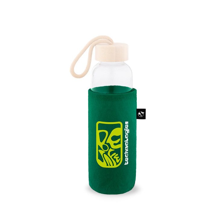 Housse en feutre recyclé (xxx % recyclé), idéale pour les bouteil