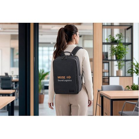  Sac à dos pour ordinateur portable (17 pouces) en polyester recyc