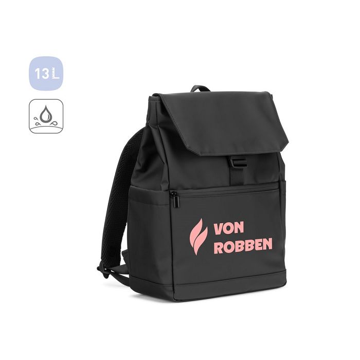  Sac à dos pour ordinateur portable (16") en PU, avec rabat recouv
