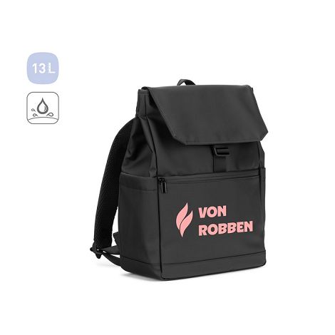  Sac à dos pour ordinateur portable (16") en PU, avec rabat recouv