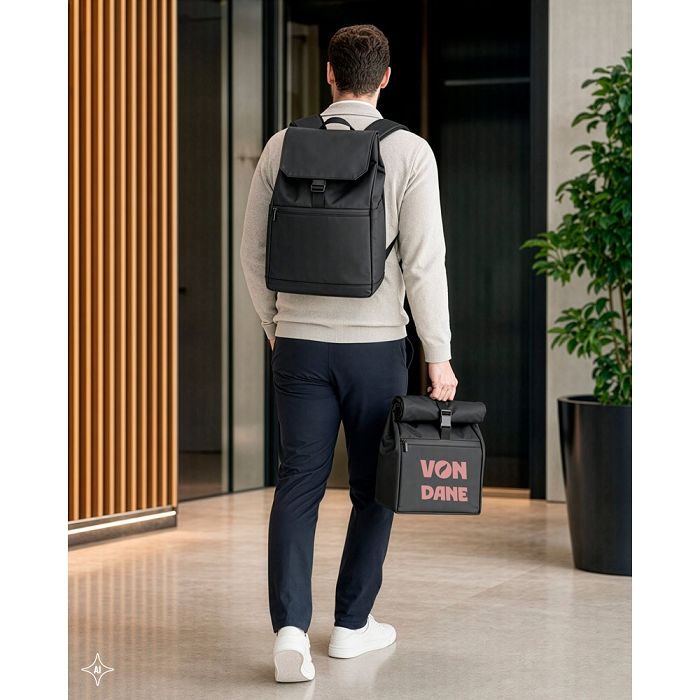  Sac à dos pour ordinateur portable (16") en PU, avec rabat recouv
