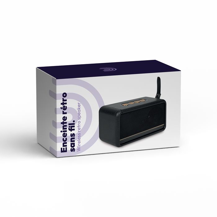  Enceinte rétro sans fil - Noir
