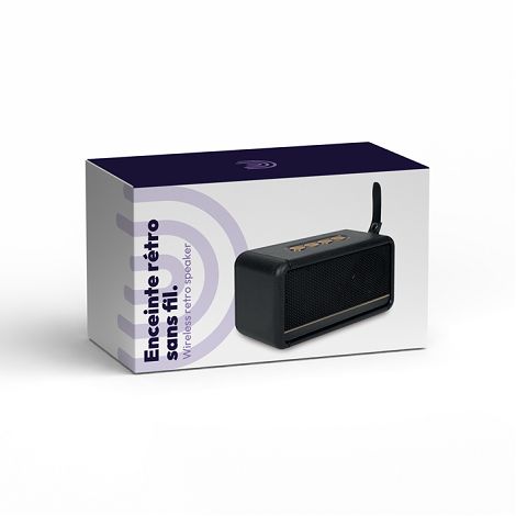  Enceinte rétro sans fil - Noir