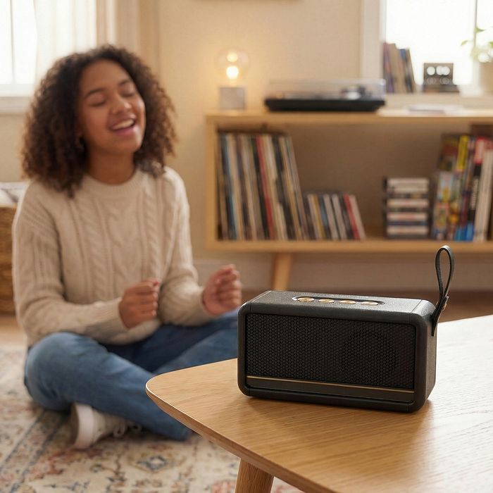  Enceinte rétro sans fil - Noir