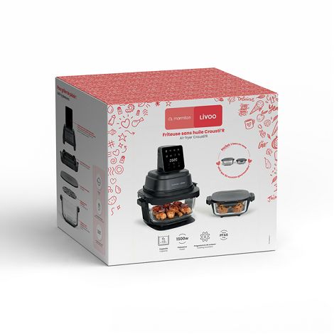  Friteuse sans huile Crousti’R - Livoo x Marmiton - Noir