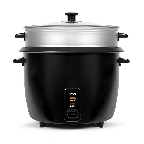  Cuiseur à riz avec panier vapeur - Noir