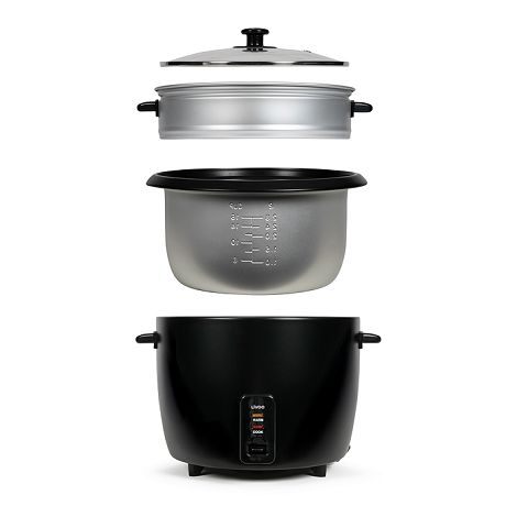  Cuiseur à riz avec panier vapeur - Noir