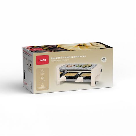  Appareil à raclette 2 personnes - Crème