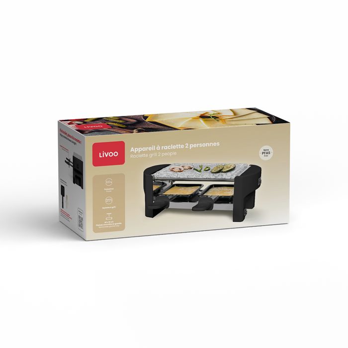  Appareil à raclette 2 personnes - Noir
