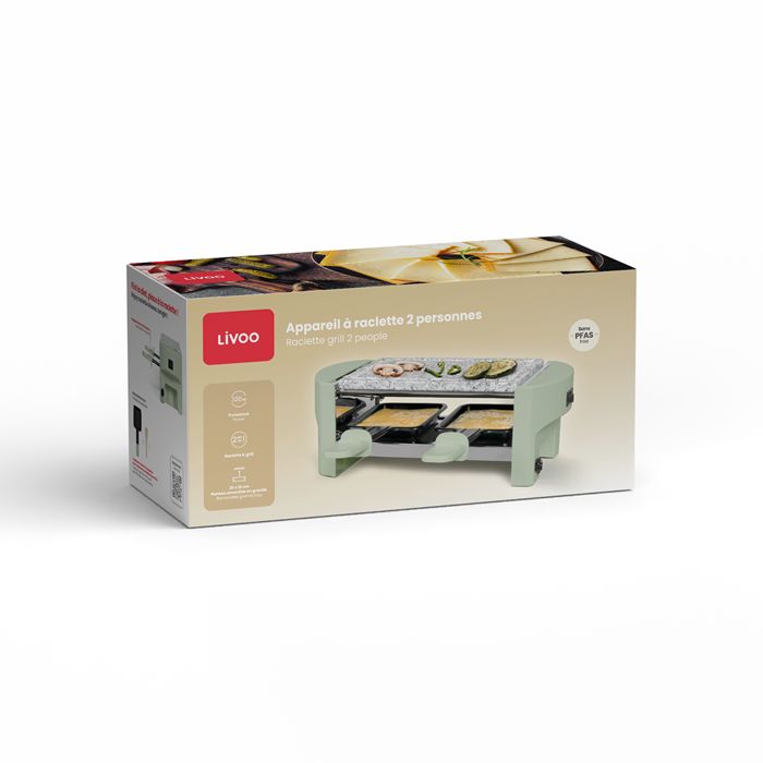  Appareil à raclette 2 personnes - Vert