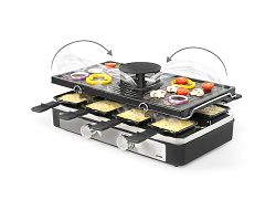 Appareil à raclette 8 personnes avec hotte aspirante - Gris