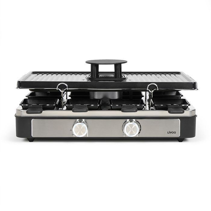  Appareil à raclette 8 personnes avec hotte aspirante - Gris