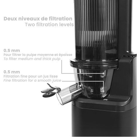  Extracteur de jus à froid 3 en 1 - Livoo x Marmiton - Noir