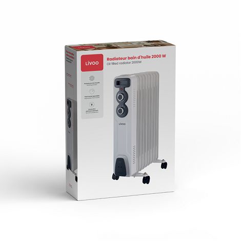  Radiateur bain d'huile 2000 W