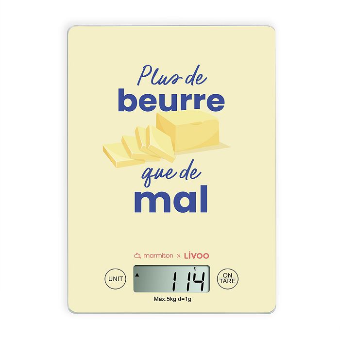  Balance de cuisine électronique rechargeable - Livoo x Marmiton