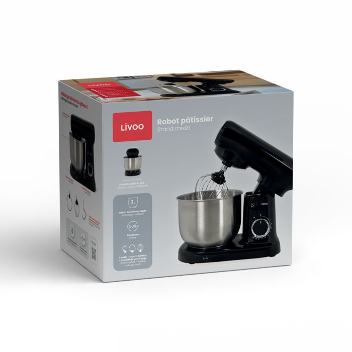  Robot pâtissier 3 L - Noir