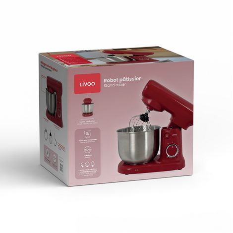  Robot pâtissier 3 L - Rouge